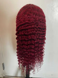 Lace Frontal Red Wigs